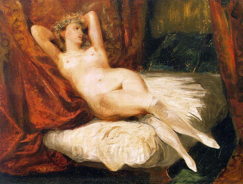 Eugene Delacroix Female Nude Reclining on a Divan